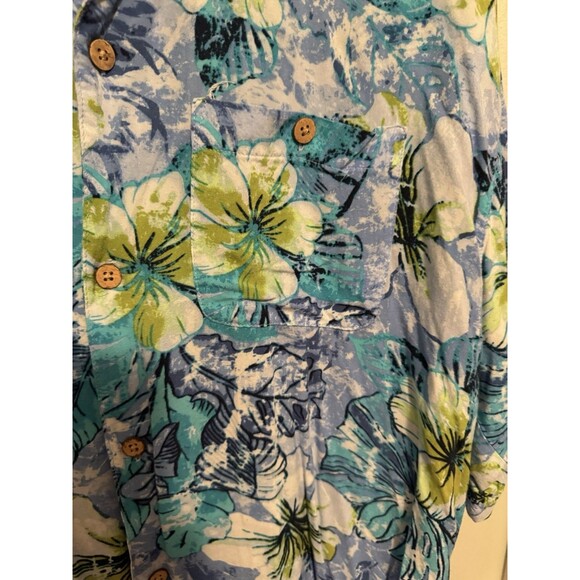 Carribean Joe Men's Casual Button-Up Shirt Size Large Tropical (W36) - Picture 2 of 10